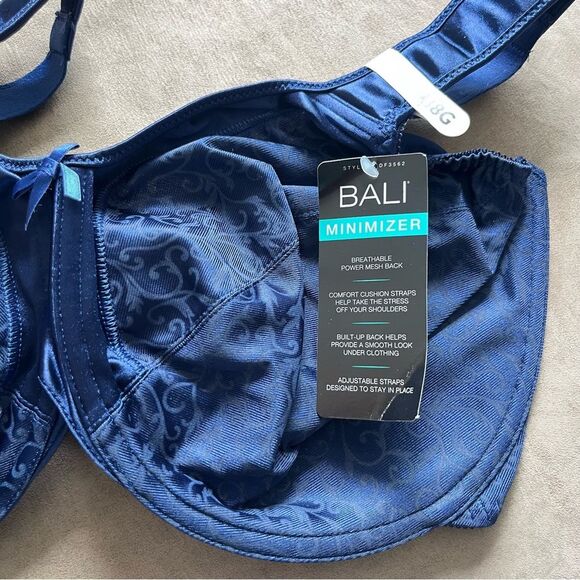 NWT Bali 3562 Full Figure Comfort-U Satin Tracings Minimizer Bra Size 38G - Picture 6 of 6